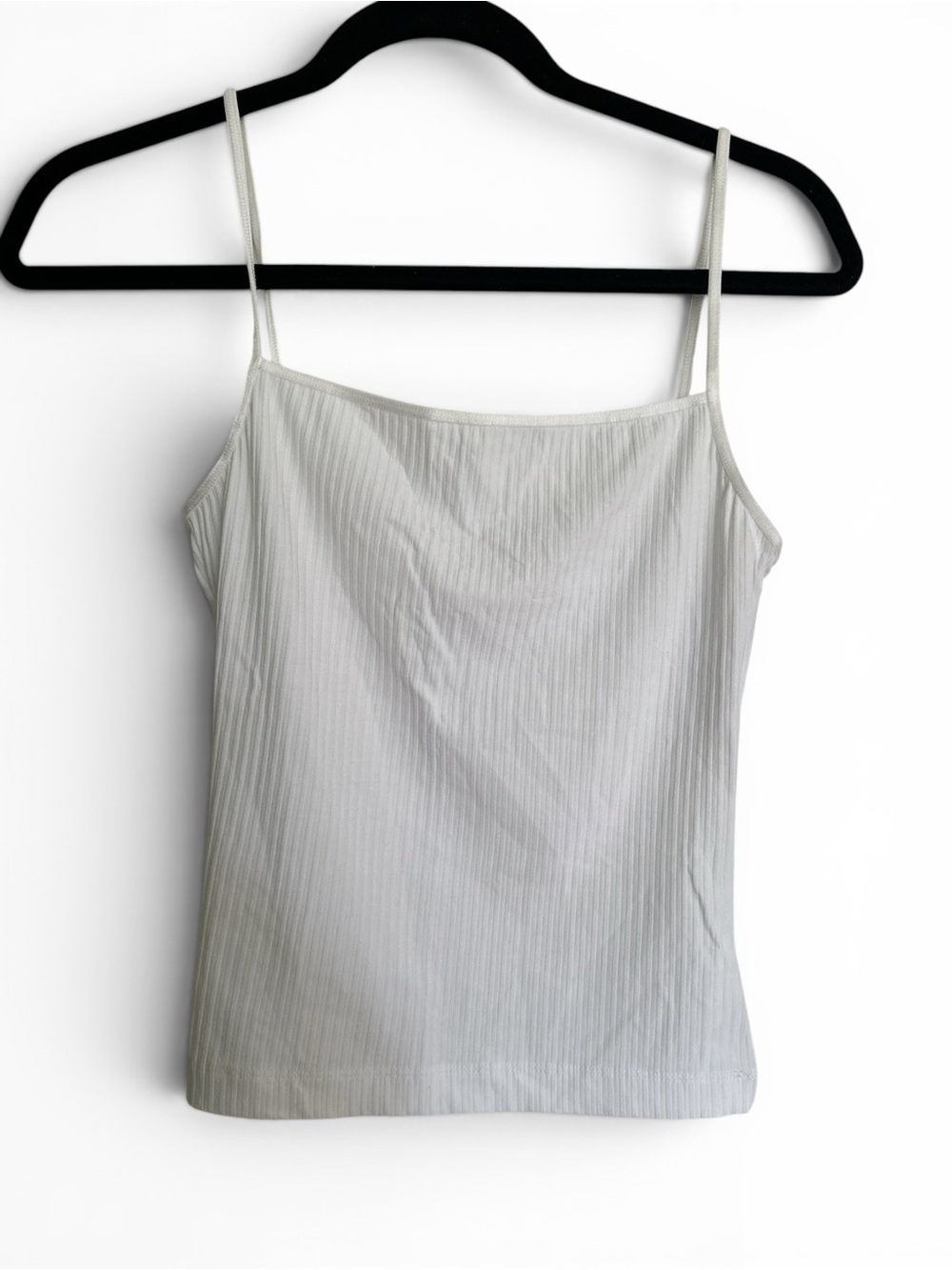 Wilfred White Ribbed Spaghetti Strap Camisole